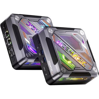 Mini PC ACEMAGIC AM18 R7 8845HS, 32Go DDR5, 512Go PCIe4.0 NVMe SSD, Noir/Gris - 1