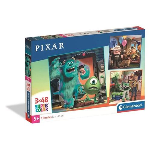 Non Communiqué Multicolore 3 Puzzles Pixar X 48 Pièces