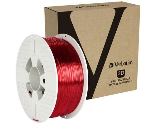 Verbatim - Rouge transparent - 1 kg - filament PETG (3D)