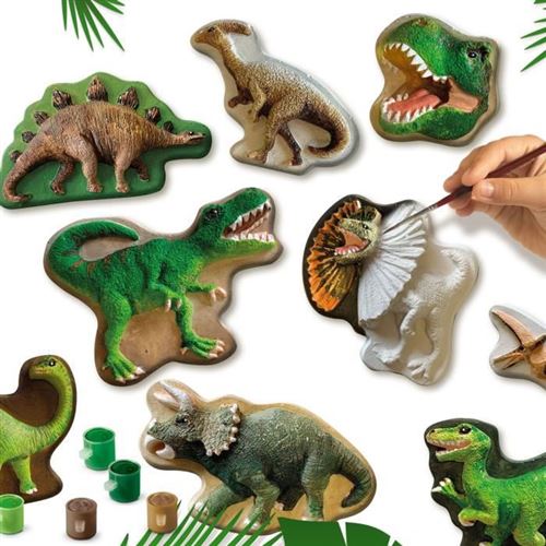 LEADSTAR Dinosaure Jouet, Enfant Moulage et Peinture Kit