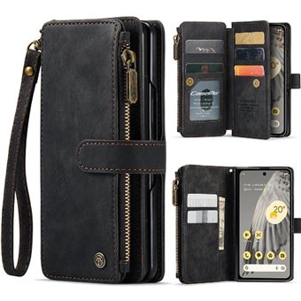 CaseMe Étui Pour ZURSANA Google Pixel Fold Fentes Pour Cartes De Permis De Conduire Portefeuille Étui Pour Femmes Hommes Fentes Pour Cartes De Permis De Conduire Avec Titulaire De La Carte - Noir - 1