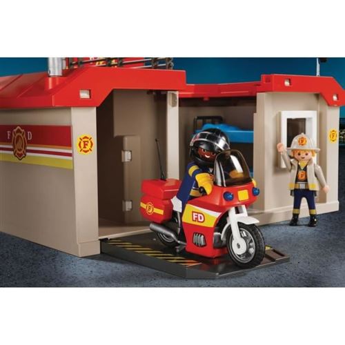 Caserne Pompiers transportable Playmobil City Action 71193 - La
