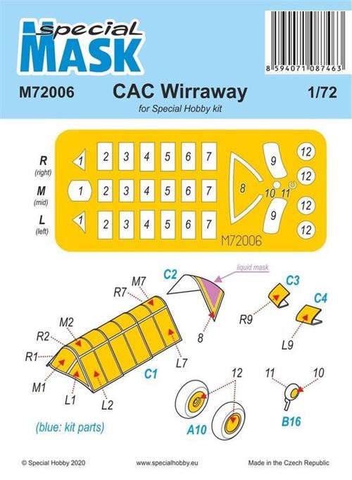 Cac Wirraway Mask Von 1928- 1:72e - Special Hobby