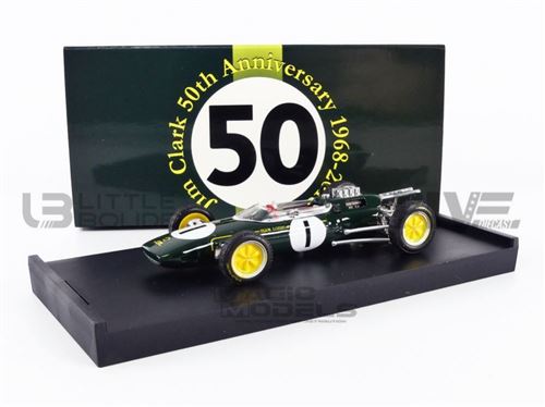 Voiture Miniature de Collection BRUMM 1-43 - LOTUS 25 - Winner GP Belgique 1963 - Green foncé - R331