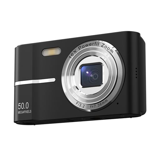 Appareil Photo 50MP FHD 1080p - Zoom Num&eacute;rique 16x - &Eacute;cran LCD 2,4"" - Carte 32GB Offerte - Noir