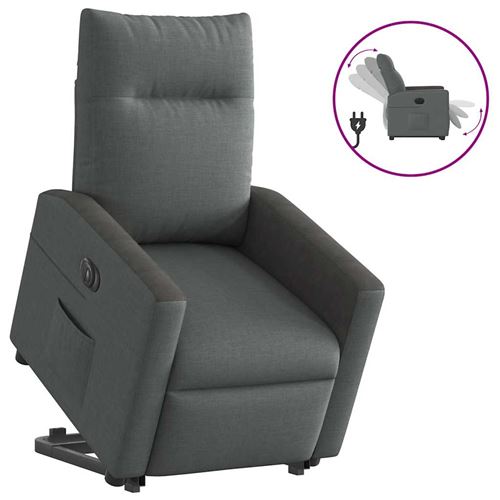 Non Communiqué Gris Vidaxl Sta-Op-Stoel Elektrisch Verstelbaar Stof Donkergrijs3324067