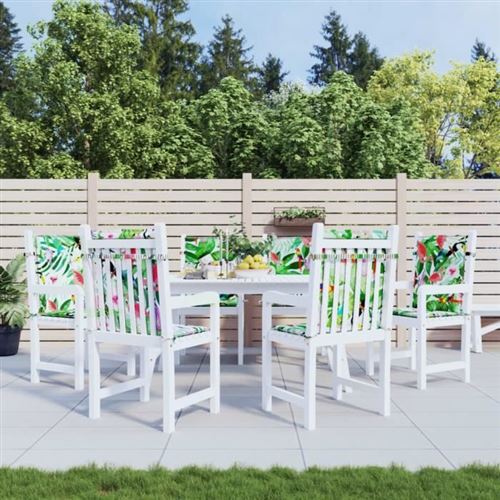 Non Communiqué Blanc Vidaxl Coussins De Chaise À Dossier Bas Lot De 6 Multicolore Tissu 361327 - Image 1