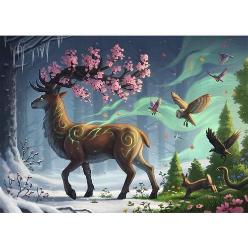 Non Communiqué Puzzle 1000 Pièces : Le Cerf Du Printemps