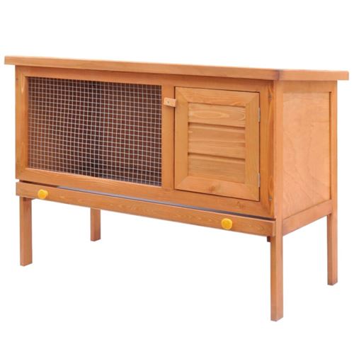 Cage Clapier Ext&eacute;rieur en Bois pour Lapins 1 &eacute;tage