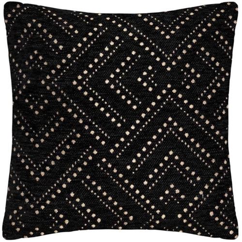 Housse de coussin Chenille Dot - 40 x 40 cm - Noir