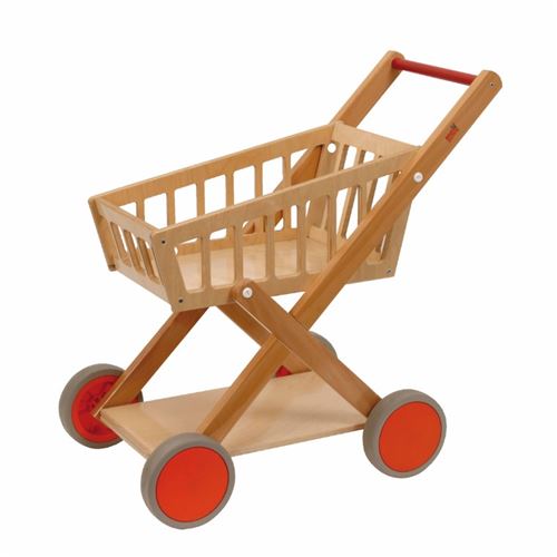 Chariot de supermarché en bois