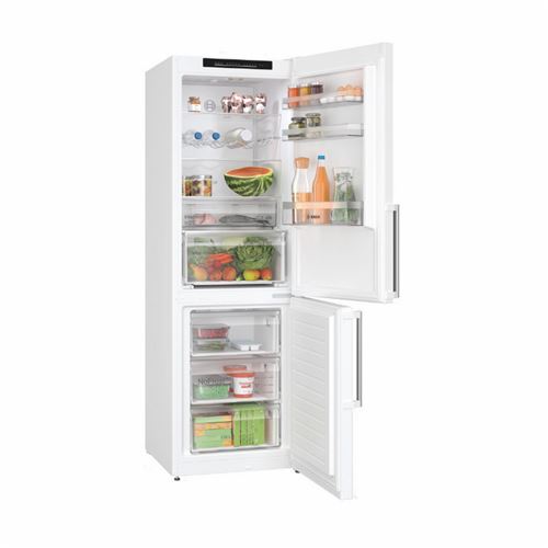 BOSCH - Réfrigérateur congélateur bas KGN367ICT, Série 4,186 x 60 cm, Inox,  No Frost