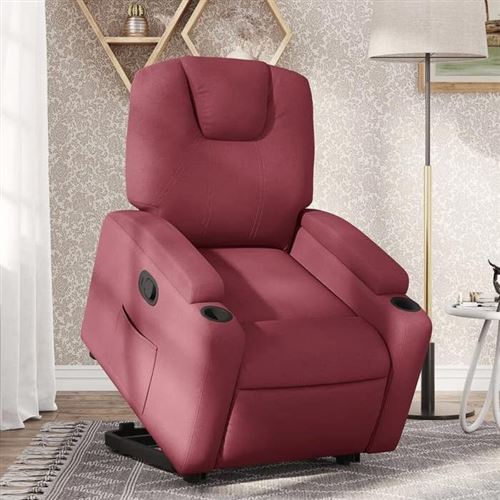 Non Communiqué Rouge Vidaxl Fauteuil De Relaxation Inclinable Tissu Bordeaux