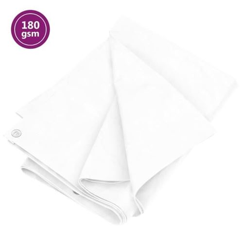 VIDAXL - Bâche de protection - 180 g/m² - 2x3 m - Blanc - Image 3