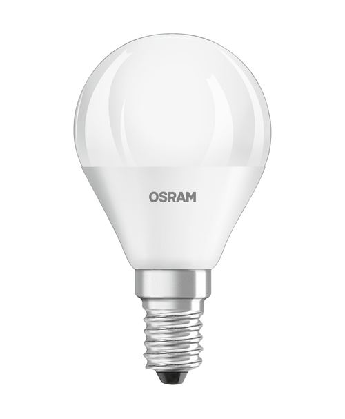 OSRAM LED BASE Classic P40 - ampoules LED à filament dépoli en verre pour culot E14 - forme bougie - blanc froid (4000K) - 470 lumens - remplace les a