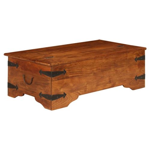 vidaXL Table basse Bois d'acacia et finition en Sesham 110x55x35 cm