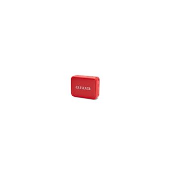 Aiwa Radio - Enceinte sans fil Bluetooth. IPX6 Resiste aux eclaboussures fonction radio autonomie 12 h - Rouge - Aluminium - 1