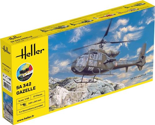 Heller Maquette Hã©Licoptã¨Re : Starter Set : Sa 342 Gazelle - Image 2