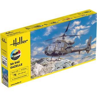 SA 342 Gazelle 1/48 Heller + colle et peintures - 1
