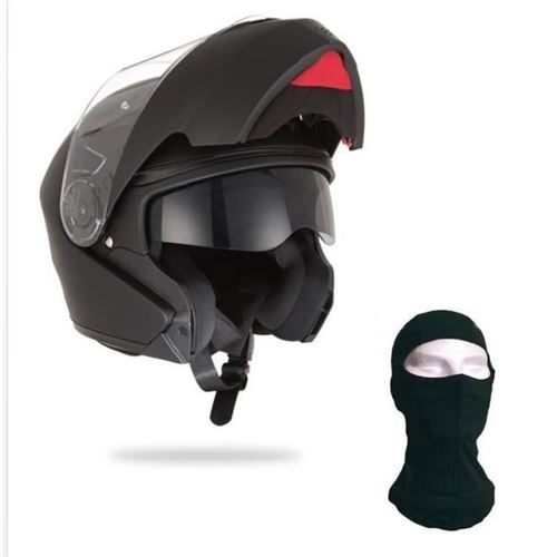 STORMER Casque Modulable Turn Noir Mat + Cagoule
