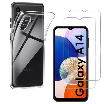 Coque pour Samsung Galaxy A14 et 2 Verres Trempé Film Protection Ecran  Phonillico® - Coque et étui téléphone mobile à la Fnac