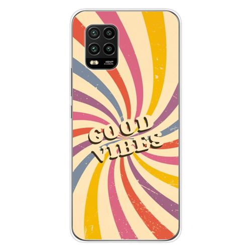 Coque en silicone imprimée compatible Xiaomi Mi 10 Lite Good vibes