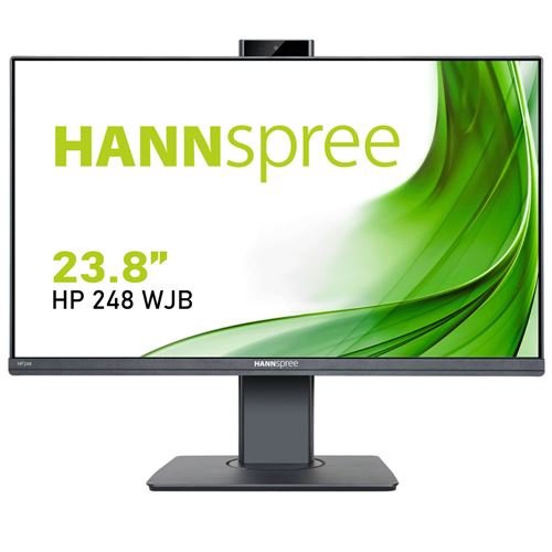 Hannspree HP248WJB - LED-monitor - 24 (23.8 zichtbaar) - 1920 x 1080 Full HD (1080p) @ 60 Hz - 350 cd/m² - 3000:1 - 5 ms - HDMI, VGA, DisplayPort - luidsprekers