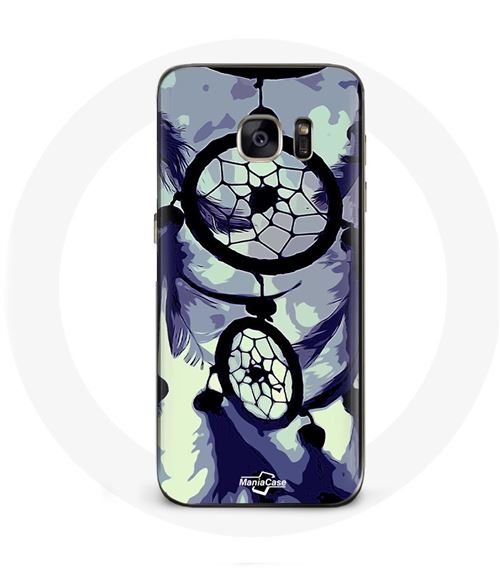 Coque pour samsung galaxy S6 edge Attrape Rêve violet gris et Noir Maniacase