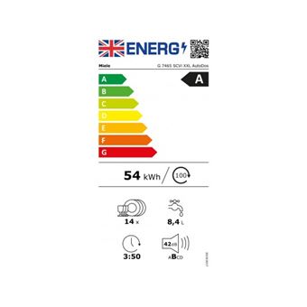 Miele G 7465 SCVi XXL AutoDos - Lave-vaisselle - intégrable - WiFi - Niche - largeur : 60 cm - profondeur : 57 cm - hauteur : 84.5 cm