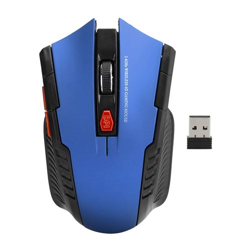 Generique Rouge/Bleu Souris Optique Sans Fil 2.4G Usb - Image 2