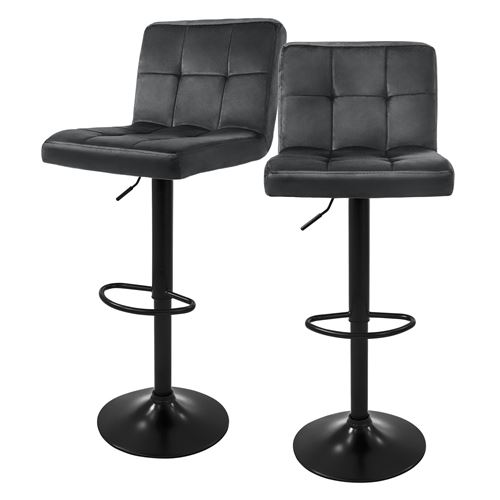 Ml-Design Gris Lot De 2 Tabourets De Bar - Image 2