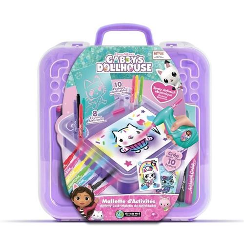 DREAMWORKS GABBY'S DOLLHOUSE – Color & Create – Livre avec pochoirs à colorier – Set créatif pour enfants (GD24356