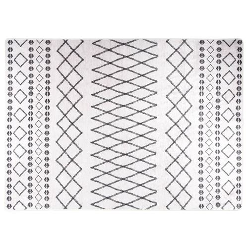 vidaXL Vloerkleed wasbaar anti-slip 120x180 cm zwart en wit337972