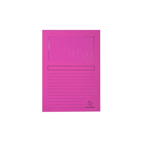 Boite de 100 pochettes coin en papier format 22x31cm avec fen&ecirc;tre cristal 18x10cm. Co