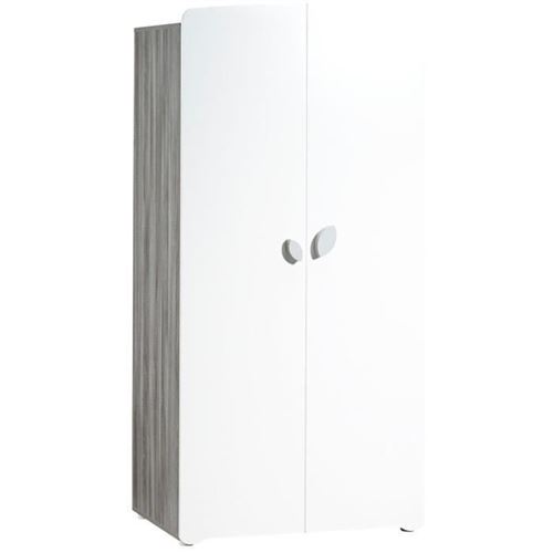 Commode Bébé - 2 Portes Et 1 Niche - 2 Portes - Blanc - 76 X 97 X 66 Cm