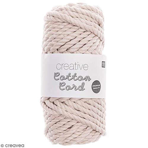 Pelote de corde en coton 25 m - Ecru - Rico Design