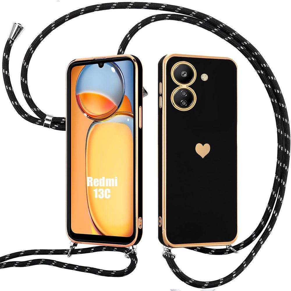Coque Protection Xiaomi Redmi 13C Dechyi - Avec Couvercle Coulissant Caméra, Anneau Support Rotatif 360°, Verre Trempé Inclus - Silicone Et PC Antichoc - 8