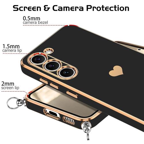 Coque Protection Xiaomi Redmi 13C Dechyi - Avec Couvercle Coulissant Caméra, Anneau Support Rotatif 360°, Verre Trempé Inclus - Silicone Et PC Antichoc