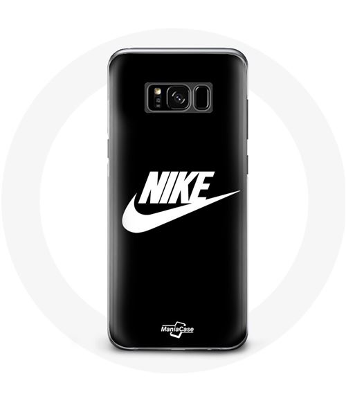Coque pour Samsung Galaxy S8 plus Nike Logo blanc fond Noir Maniacase
