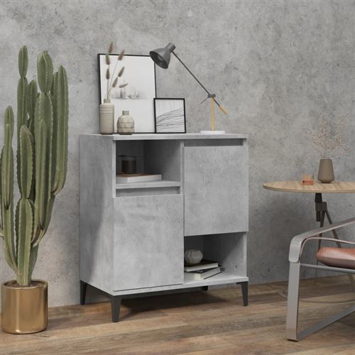 vidaXL - Buffet - Gris béton - 60x35x70 cm - Image 2