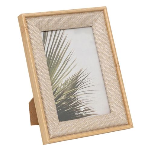 Non Communiqué Beige Atmosphera Créateur D'intérieur - Cadre Photo Déco En Tissu "Zera" 10X15cm