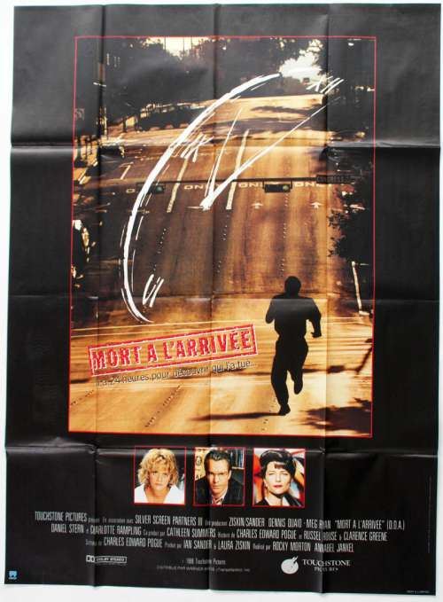 Mort à l'arrivée - 1988 - Dennis Quaid, Meg Ryan - 116x158cm - Affiche de cinéma originale pliée