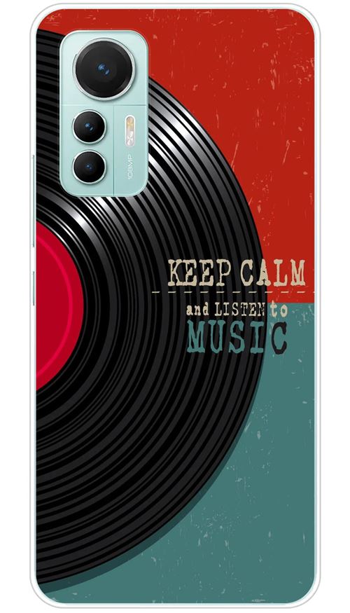 Coque en silicone imprimée compatible Xiaomi Mi 12 Lite Keep calm