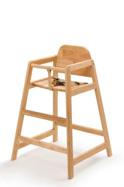Emma - Chaise haute empilable en bois naturel