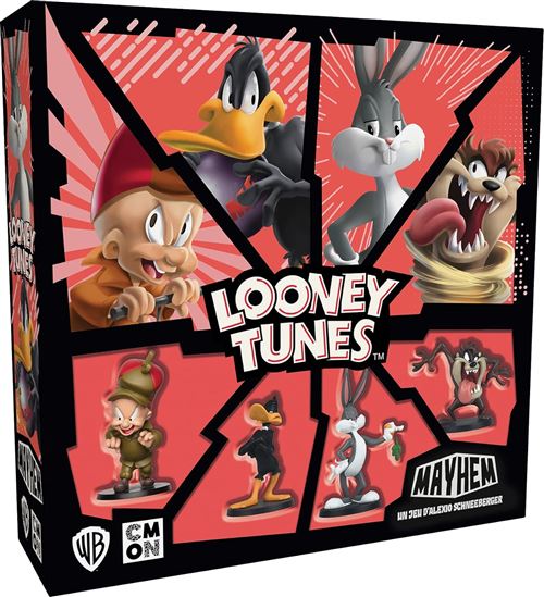Asmodee Cmon Looney Tunes Mayhem Jeu De Société Jeu D'Affrontement A Partir De 10 Ans 2 À 4 Joueurs 30 Min