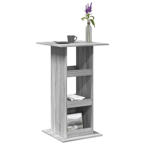 VIDAXL - Table de bar avec rangement - Sonoma Gris - Bois d'ingénierie - Image 2