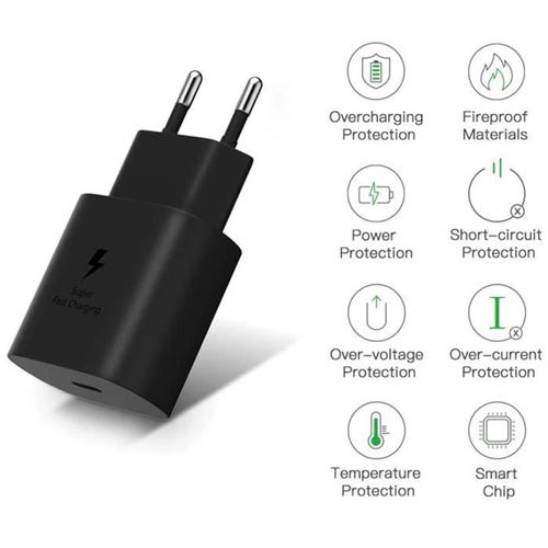 Chargeur pour Tablette - Connectique Galaxy Tab - Noir - Spiringo