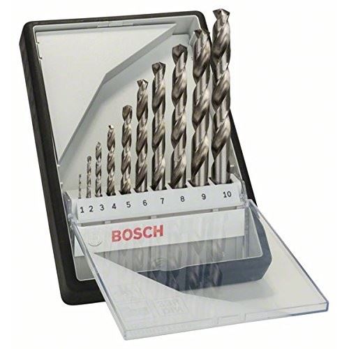 Bosch Set De 10 Forets à Métaux Rectifiés Hss-G Robust Line