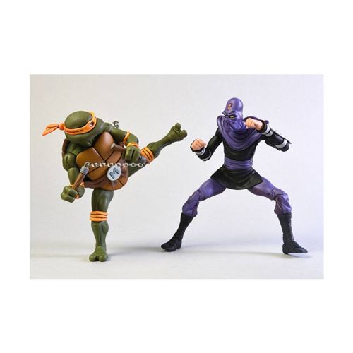 TMNT - Action Figure - Michelangelo VS Foot Soldier - 18cm