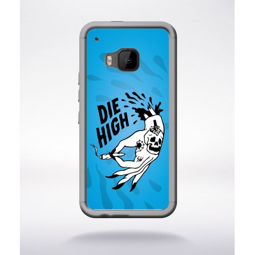 Coque Die High Fond Bleu Compatible Htc One M9 Transparent